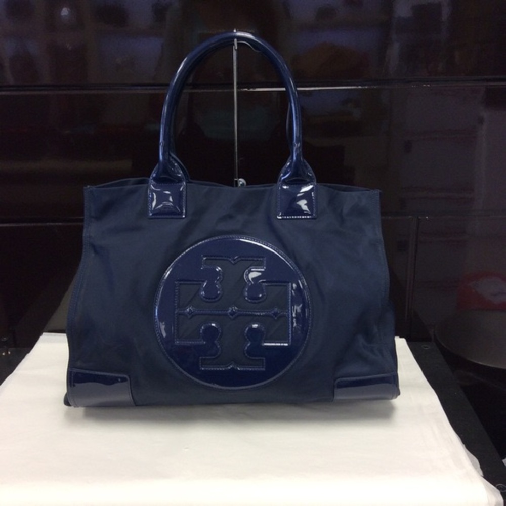 Tory Burch Ella Tote (Navy Blue)